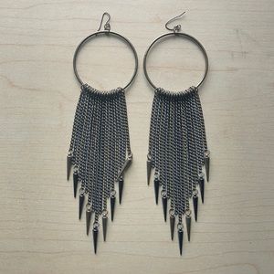 Dangling chain earrings